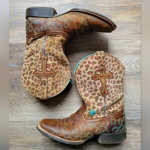 Ariat Crossroads Western Boots Youth Size 3 Cheetah Print